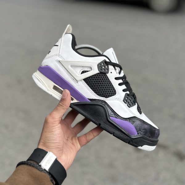 Jordan 4 سفید بنفش کد(1221)