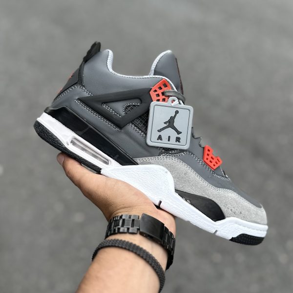 Jordan 4 متریال وارداتی مشکی قرمز کد(1318)