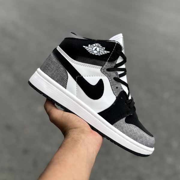 Air Jordan 1 ساق دار چینی🇨🇳طوسی مشکی کد(1397)