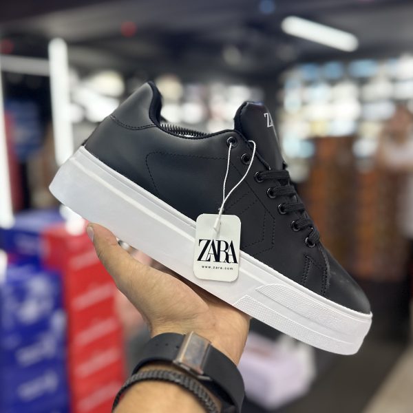 ونس Zara لژ دار مشکی زیره سفید کد(1420)