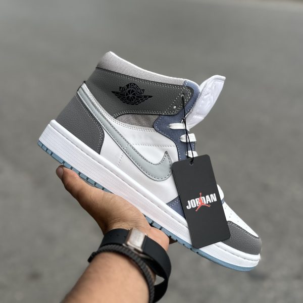 Jordan 1 ساقدار طوسی آبی خشایار کد(1432)