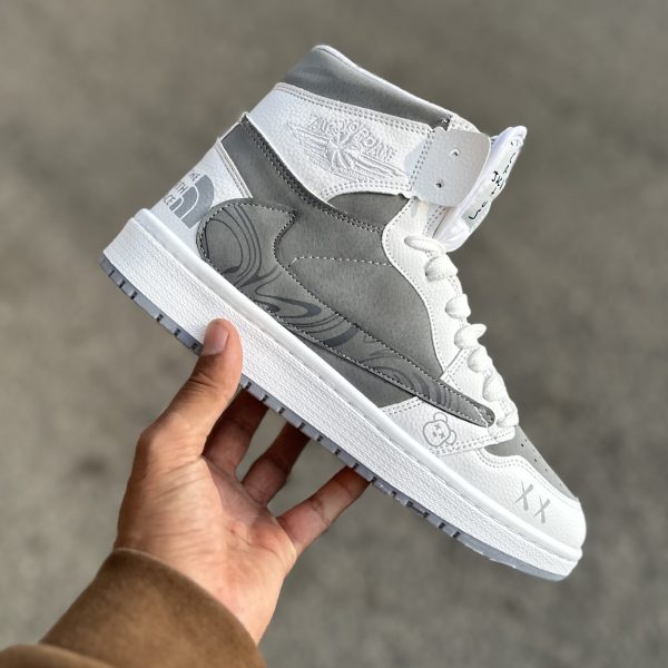 Travis North Face ساقدار سفید طوسی کد(1492)