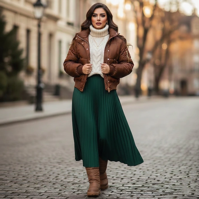 بوت کاپشنی و دامن 416541685