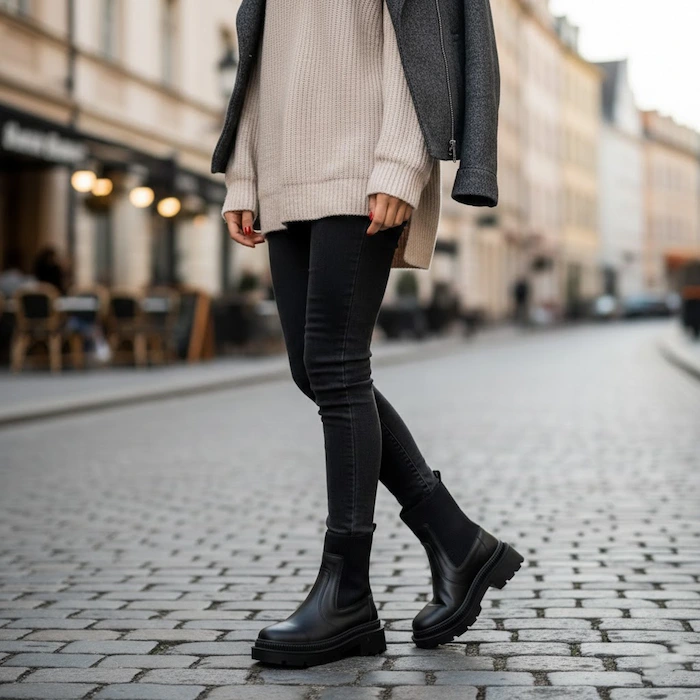 زنی با ساق پای لاغر 41684168541