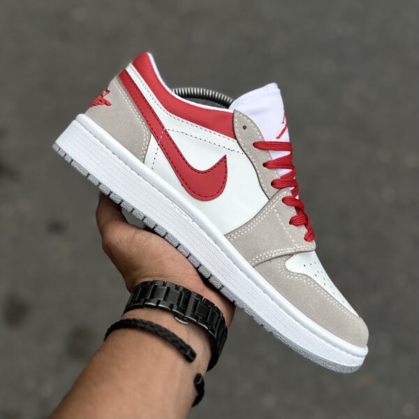 Jordan Low1 بدون ساق سفید قرمز کد(1567)